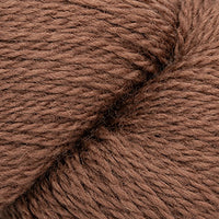 Close-up of a skein of brown yarn 