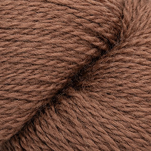 Close-up of a skein of brown yarn 