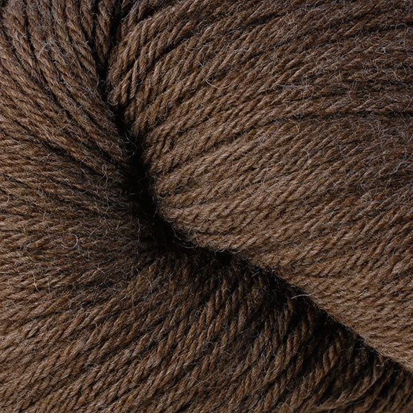 Close-up of brown heathered yarn 