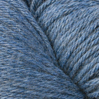 Close-up of medium-blue heathered yarn
