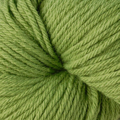 Close-up of medium green yarn