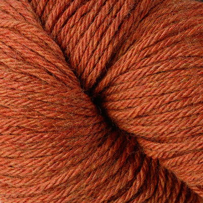 Close-up of rust-colored yarn