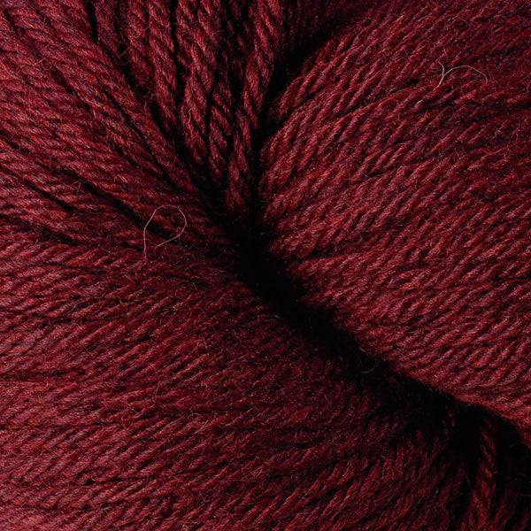 Close-up of dark red yarn 