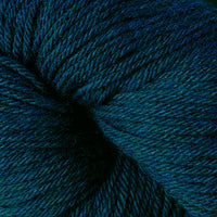 Close-up of dark teal yarn