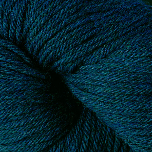Close-up of dark teal yarn