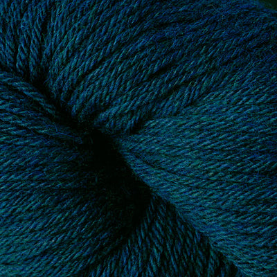 Close-up of dark teal yarn