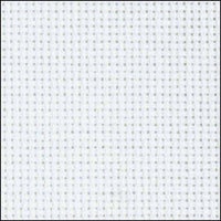 Close up of textured white cross stitch fabric 