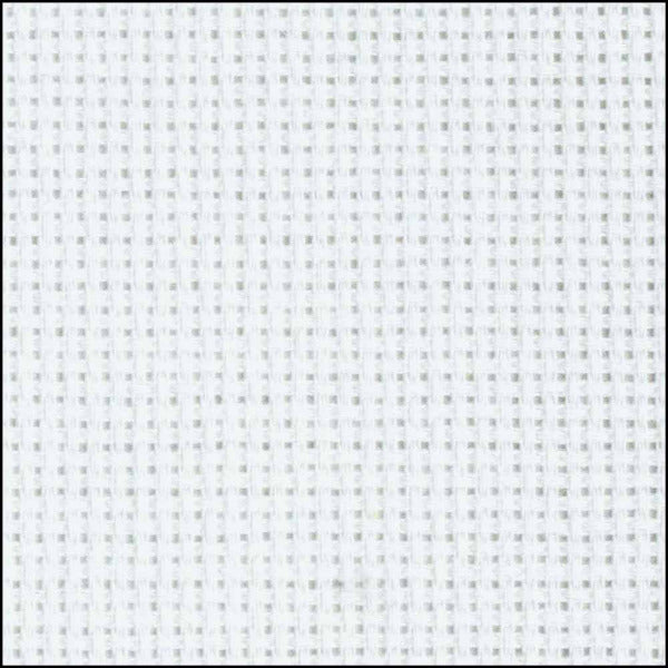 Close up of textured white cross stitch fabric 