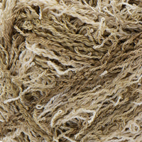 Close up of textured tan and white yarn 