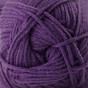 Close-up of a ball of purple yarn