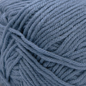 Close-up of a ball of light blue yarn