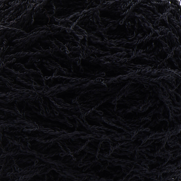 Close up of textured black yarn 