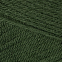 Close-up of a ball of dark green yarn