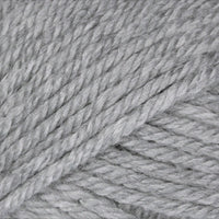 Close-up of pale gray heathered yarn 