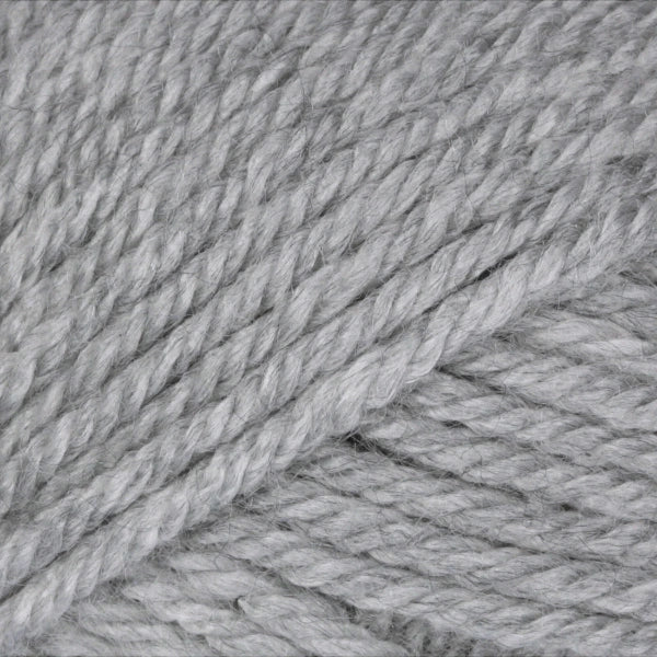 Close-up of pale gray heathered yarn 