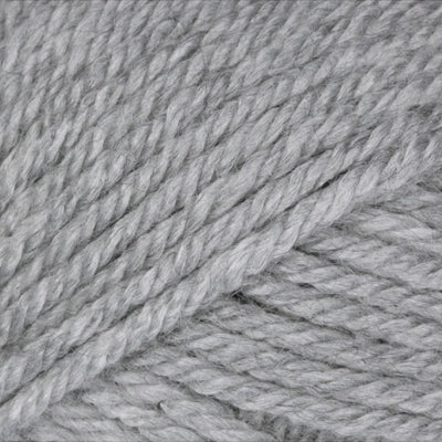 Close-up of pale gray heathered yarn 