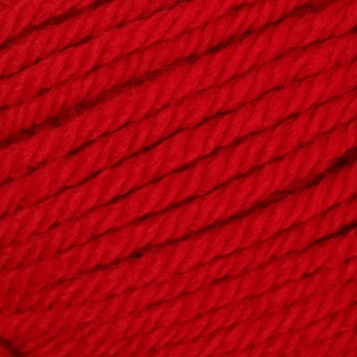 Close up of bright red yarn ball