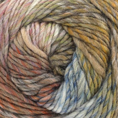 Close-up of a ball of multicolored yarn