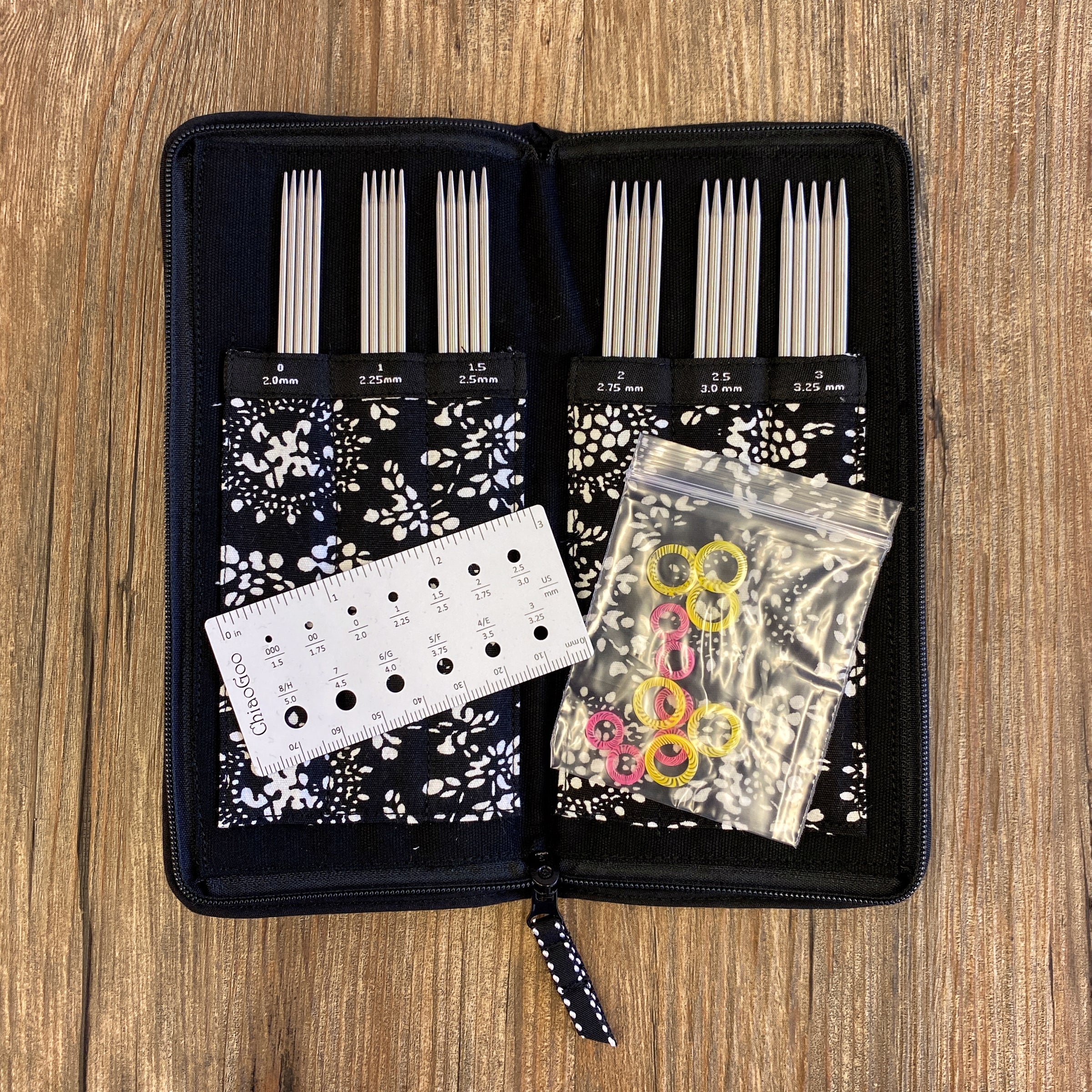 ChiaoGoo Stainless Steel 6" Sock Needle Set