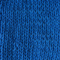 Close-up of bright blue knitted fabric texture