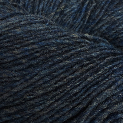 Close-up of a skein of blue yarn