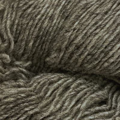 Close-up of a skein of grey yarn