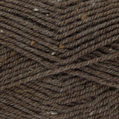 Close-up of brown tweed yarn 
