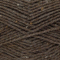 Close-up of brown tweed yarn 