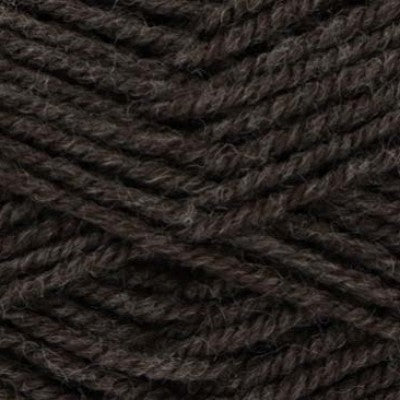 Close-up of dark brown heathered yarn