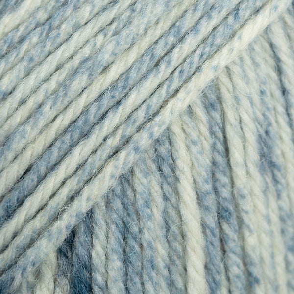 Close-up of blue speckled yarn ball