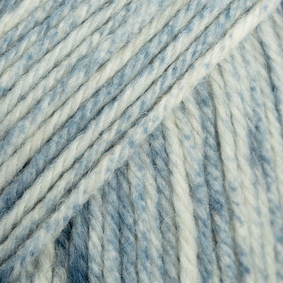 Close-up of blue speckled yarn ball