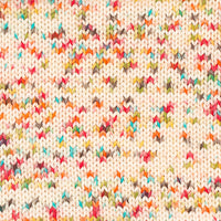 Close-up of a knitted fabric with multicolor speckled 