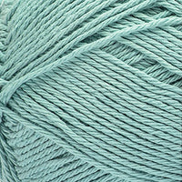 Close-up of pale teal yarn.