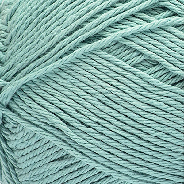 Close-up of pale teal yarn.