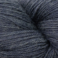 Close-up of skein of dark grey yarn