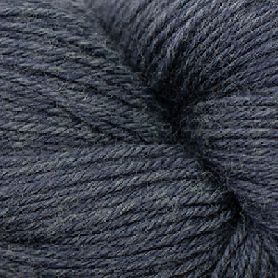 Close-up of skein of dark grey yarn