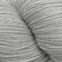 Close-up of skein of light grey yarn
