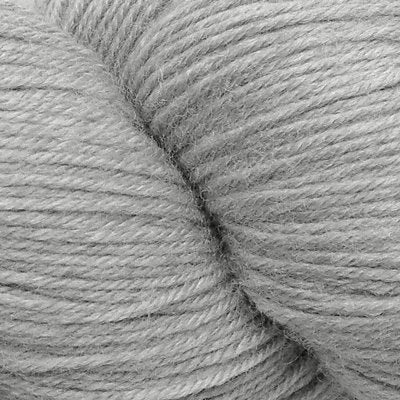 Close-up of skein of light grey yarn
