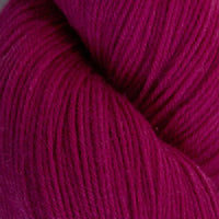 Close-up of skein of hot pink yarn