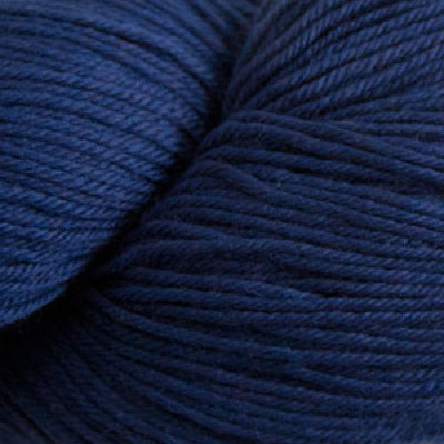 Close-up of skein of dark blue yarn