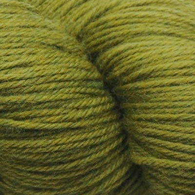 Close-up of skein of green yarn