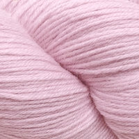 Close-up of skein of light pink yarn