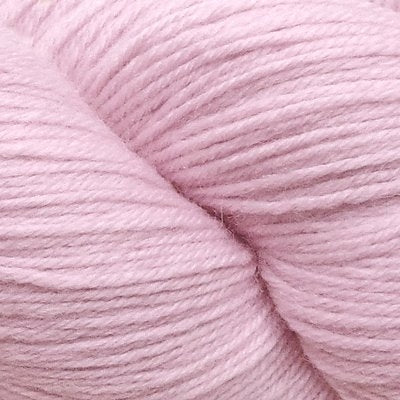 Close-up of skein of light pink yarn