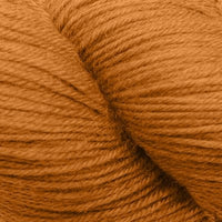 Close-up of skein of soft orange yarn