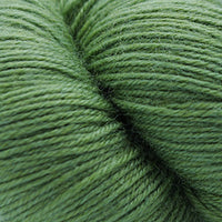 Close-up of skein of green yarn
