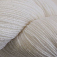 Close-up of skein of white yarn