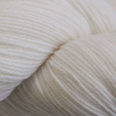 Close-up of skein of white yarn
