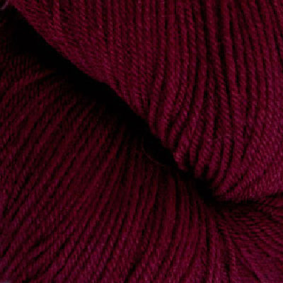 Close-up of skein of burgundy yarn