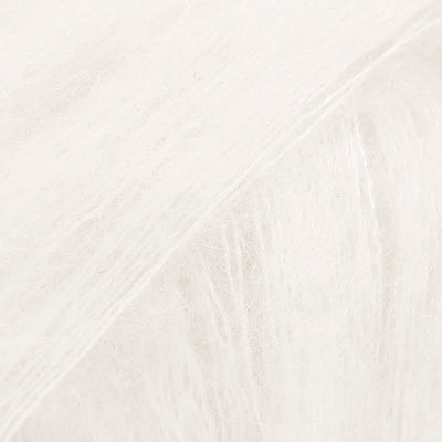Close-up of pale cream lace yarn