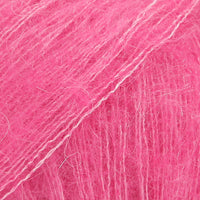 Close-up of hot pink lace yarn